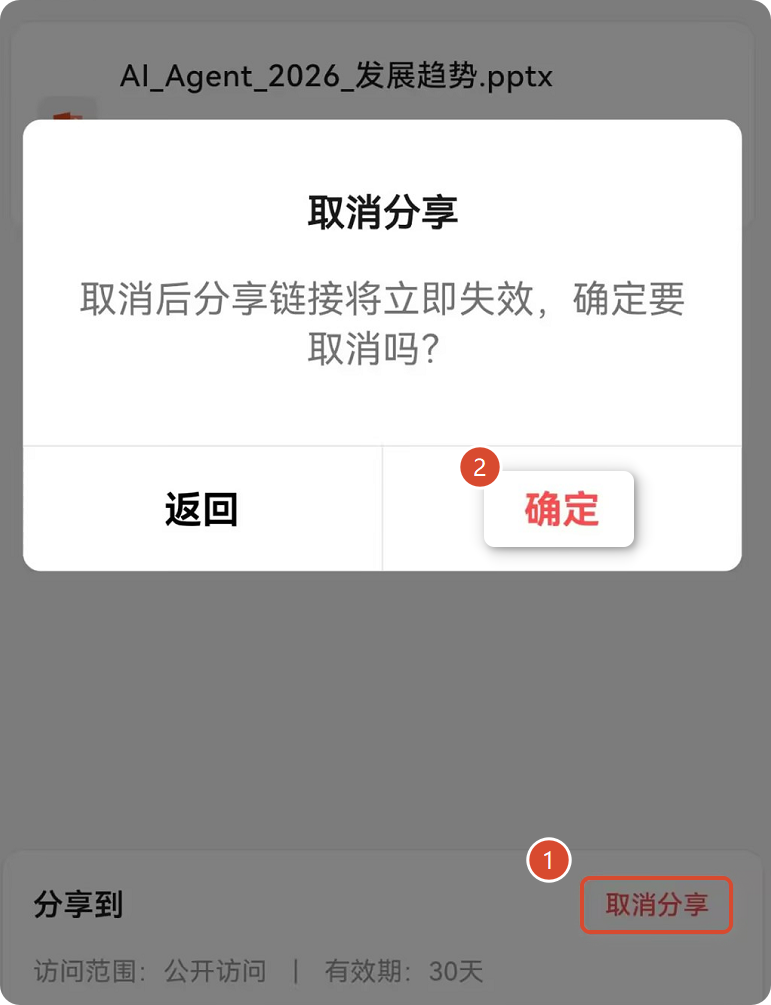 取消分享